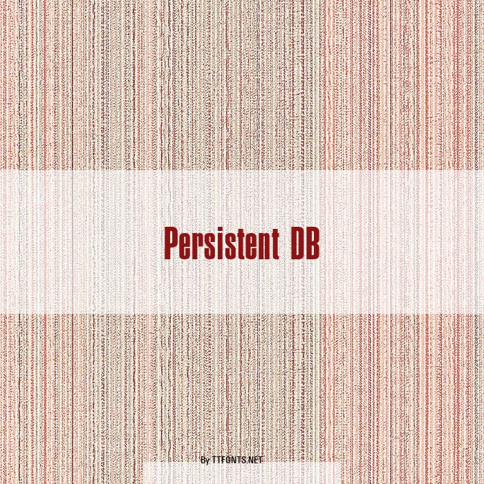 Persistent DB example